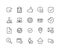 Simple Set of Approve Related Vector Line Icons. Contains such Icons as Thumbs up, Stamp, Check List and more. Editable