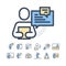 Simple Set of Business People Related Vector Line Icons. Contains such Icons as One-on-One Meeting, Workplace, Business