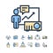 Simple Set of Business People Related Vector Line Icons. Contains such Icons as One-on-One Meeting, Workplace, Business