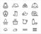 Simple Set of camping gear Related Vector icon user interface graphic design. Contains such Icons as backpack, tent, helmet,