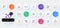 Simple set of Clean bubbles, Yummy smile and Graph chart line icons. For web application. Vector