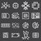 Simple Set of Computer Chips Related Vector Icons