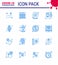 Simple Set of Covid-19 Protection Blue 25 icon pack icon included beat, sick, location, pain, head