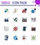 Simple Set of Covid-19 Protection Blue 25 icon pack icon included box, covid, patient, coronavirus, worldwide