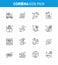 Simple Set of Covid-19 Protection Blue 25 icon pack icon included disease, research, alcohol, lab, washing