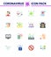 Simple Set of Covid-19 Protection Blue 25 icon pack icon included healthcare, report, stethoscope, news, corona