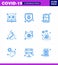 Simple Set of Covid-19 Protection Blue 25 icon pack icon included mask, care, health, tablets, medicine