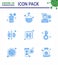 Simple Set of Covid-19 Protection Blue 25 icon pack icon included medicine, organ, head, kidney, virus infection