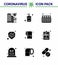 Simple Set of Covid-19 Protection Blue 25 icon pack icon included paper, shield, sanitizer, safety, lab