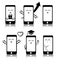 Simple set of cute phone symbols