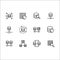 Simple set databases illustration line icon. Contains such icons server software, web, internet, transfer, big data