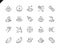 Simple Set Eye Lens Line Icons for Website