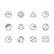 Simple set geometric figures illustration line icon. Contains such icons circle, sphere, cylinder, cone, pyramid, radius