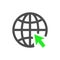 Simple set of globe related outline icons.