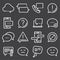 Simple Set of Message Related Vector Line Icons