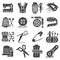 Simple Set of Sewing Related Vector Icons.