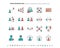 Simple Set of Social Distancing People or User. Coronavirus 2019 or Covid-19 Related. Such as Work from Home, Quarantine, Avoid