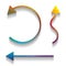 Simple set to Interface Arrows. Vector. Colorful icon with brigh