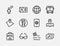 Simple Set of Travel Related Vector Line Icons. Contains such Icons as Luggage, Passport, Sunglasses and more. Editable