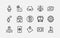 Simple Set of Travel Related Vector Line Icons. Contains such Icons as Luggage, Passport, Sunglasses and more. Editable