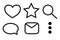 Simple Set Vector Icon, Love Star Search Talk Message setting