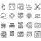 Simple Set of Web Development Related Vector Line Icons.