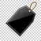 Simple shinning rectangle Blank Tag with soft shadow at transparent effect background