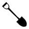 Simple shovel/spade silhouette illustration. Isolated on white