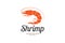 Simple Shrimp Prawn Lobster for Seafood Restaurant Product Label Logo Design Vector