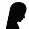 Simple silhouette of a persons profile.