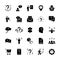 Simple silhouette set of question related vector icons. Collection silhouette symbols of questions for the web and