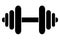 simple silhouette vector dumbbell, dumbel, dumbbel, isolated on white