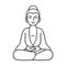 Simple sitting Buddha statue