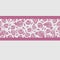 Simple small scale floral vector seamless border