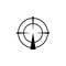 Simple sniper rifle aim target. AR crosshairs. Gun scope icon