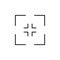 Simple sniper rifle rectangular crosshairs black icon