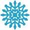 Simple snowflake icon for Christmas. Flat vector icon. New year ornament. Blue vector illustration