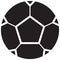 Simple Soccer Ball Related Vector Flat Icon. Glyph Style. 128x128 Pixel.
