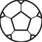 Simple Soccer Ball Related Vector Line Icon. Outline Style. Edit