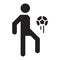 Simple Soccer Player Juggling Ball Related Vector Flat Icon. Glyph Style. 128x128 Pixel.