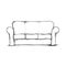 Simple sofa without colors