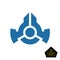 Simple space ship logo or military badge symbol