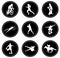 Simple sport icons set