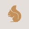 Simple Squirrel silhouette. Squirrel icon design. Squirrel logo design.