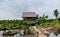 Simple stilt house in the village