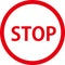 Simple stop mark icon. Vector.