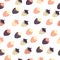 Simple strawberry doodle repeat pattern design