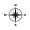 Simple style compass symbol. Vector illustration EPS 10