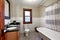 Simple style renovated bathroom interior in old American house