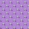 Simple style seamless pattern with small iris flower shapes. Purple pastel background. Cute floral print
